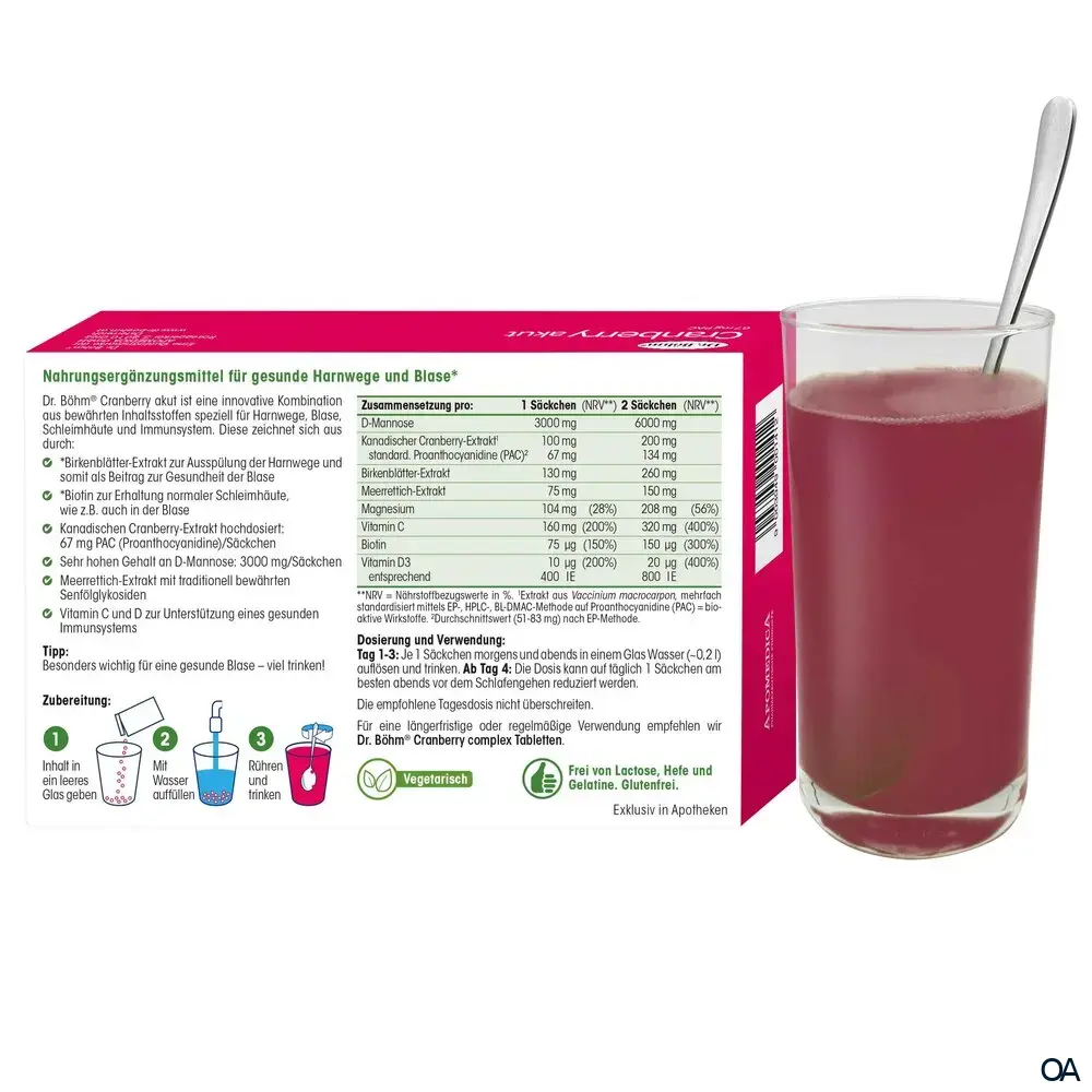Dr. Böhm® Cranberry akut Brausegranulat Dr. Böhm® Cranberry akut Brausegranulat