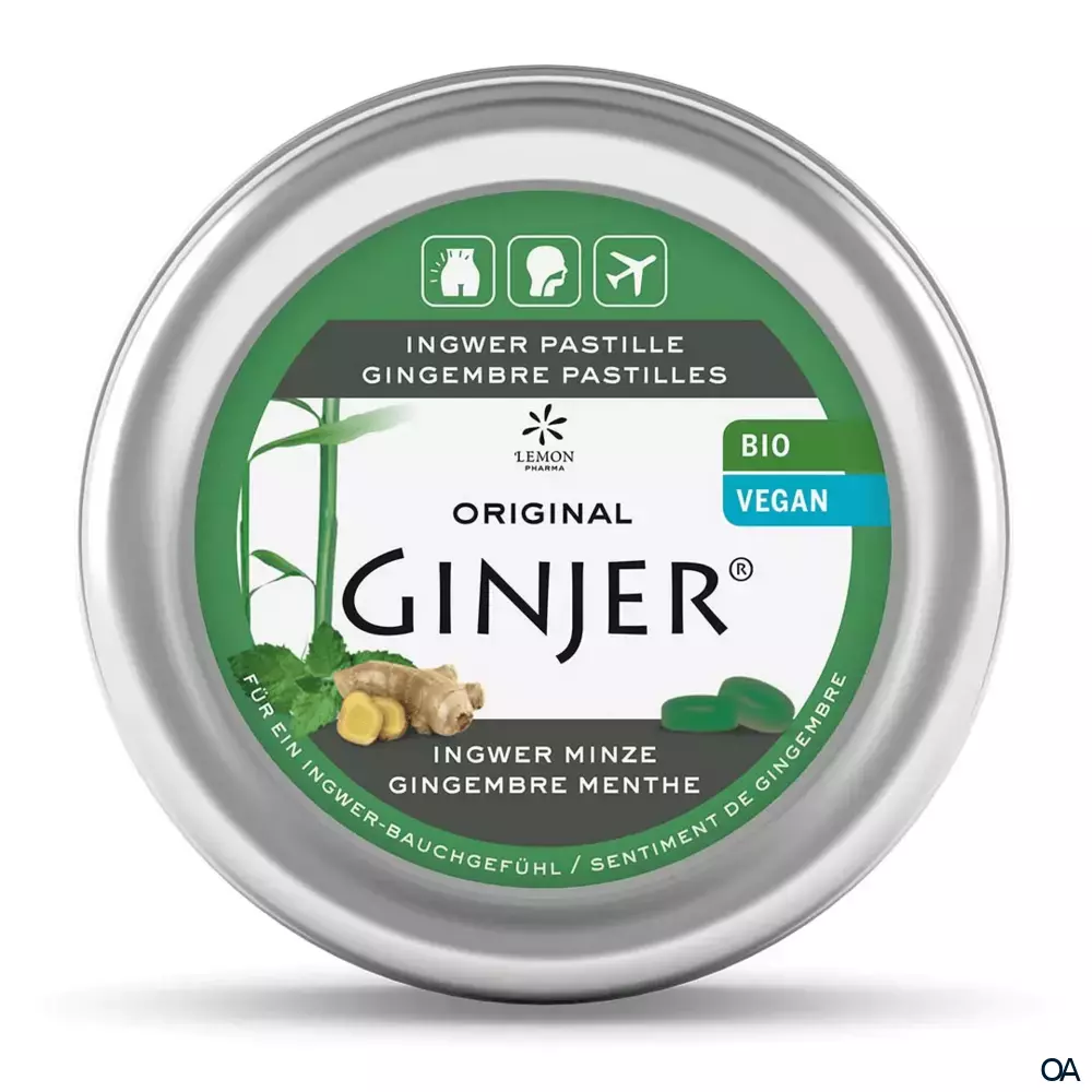 Lemon Pharma Ginjer® Bio-Pastillen Minze Lemon Pharma Ginjer® Bio-Pastillen Minze