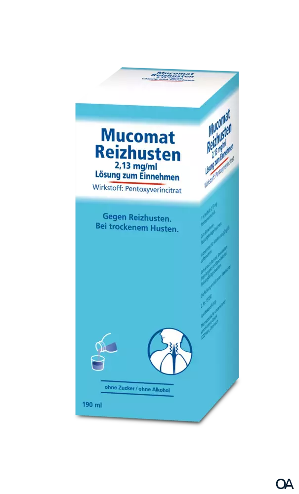 Mucomat Hustenstiller 2,13 mg/ml Lösung zum Einnehmen Mucomat Hustenstiller 2,13 mg/ml Lösung zum Einnehmen