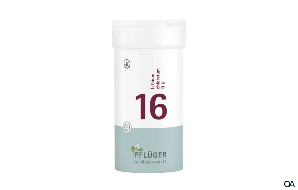 BIOCHEMIE PFLÜGER® Nr. 16 Lithium chloratum D 6 Tabletten BIOCHEMIE PFLÜGER® Nr. 16 Lithium chloratum D 6 Tabletten