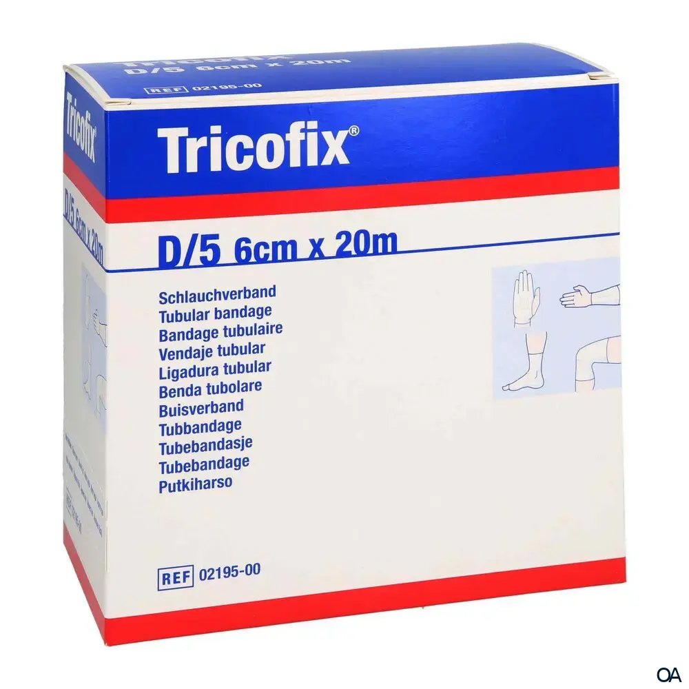 Tricofix® Schlauchverband Rolle - Hände, Arme, Füße und Unterschenkel - Erwachsener - D/5 - 20 m x 6,2 cm