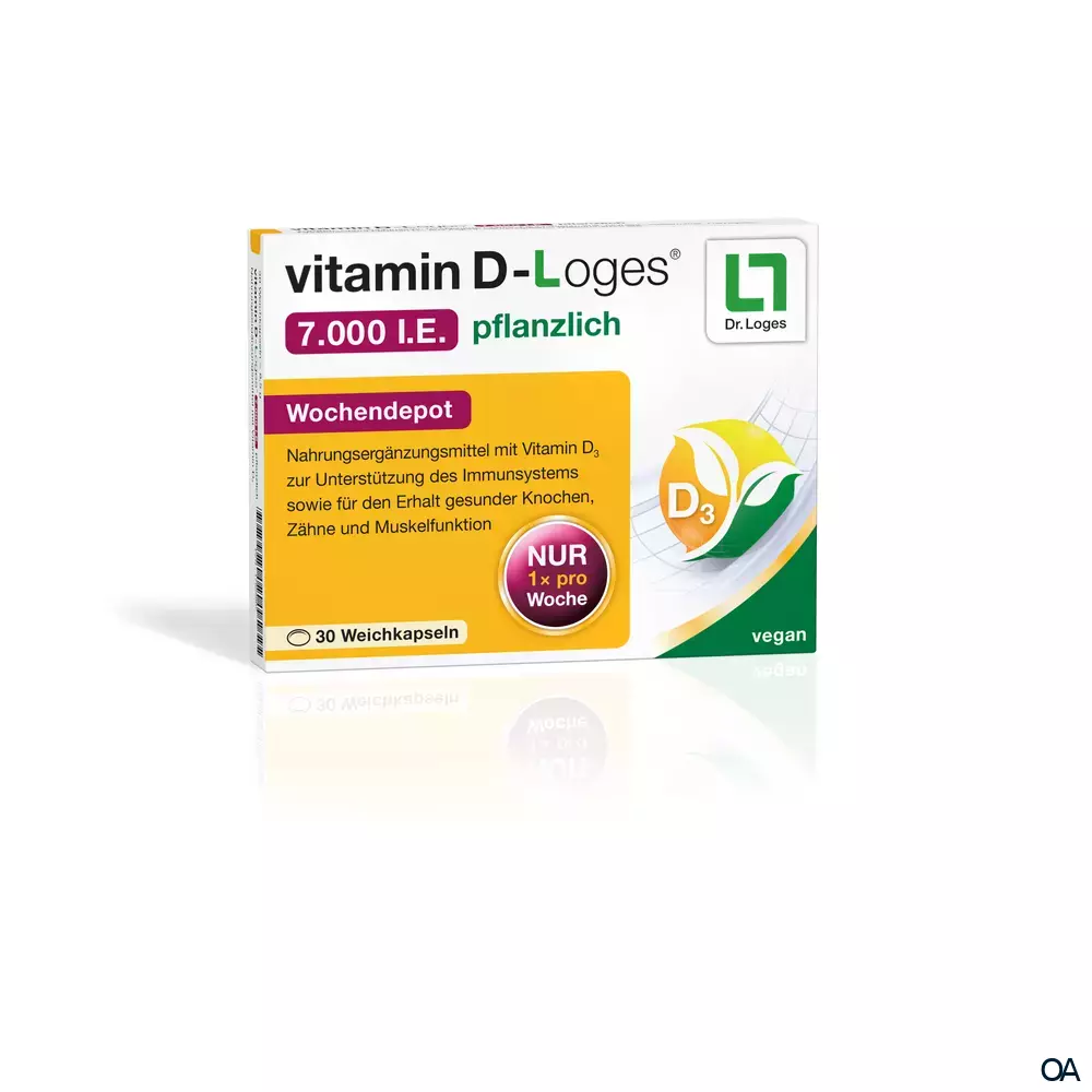 vitamin D‑Loges® 7.000 I.E. pflanzlich Weichkapseln vitamin D‑Loges® 7.000 I.E. pflanzlich Weichkapseln