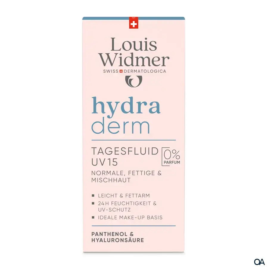 Louis Widmer hydraderm Tagesfluid UV 15 - ohne Parfum Louis Widmer hydraderm Tagesfluid UV 15 - ohne Parfum